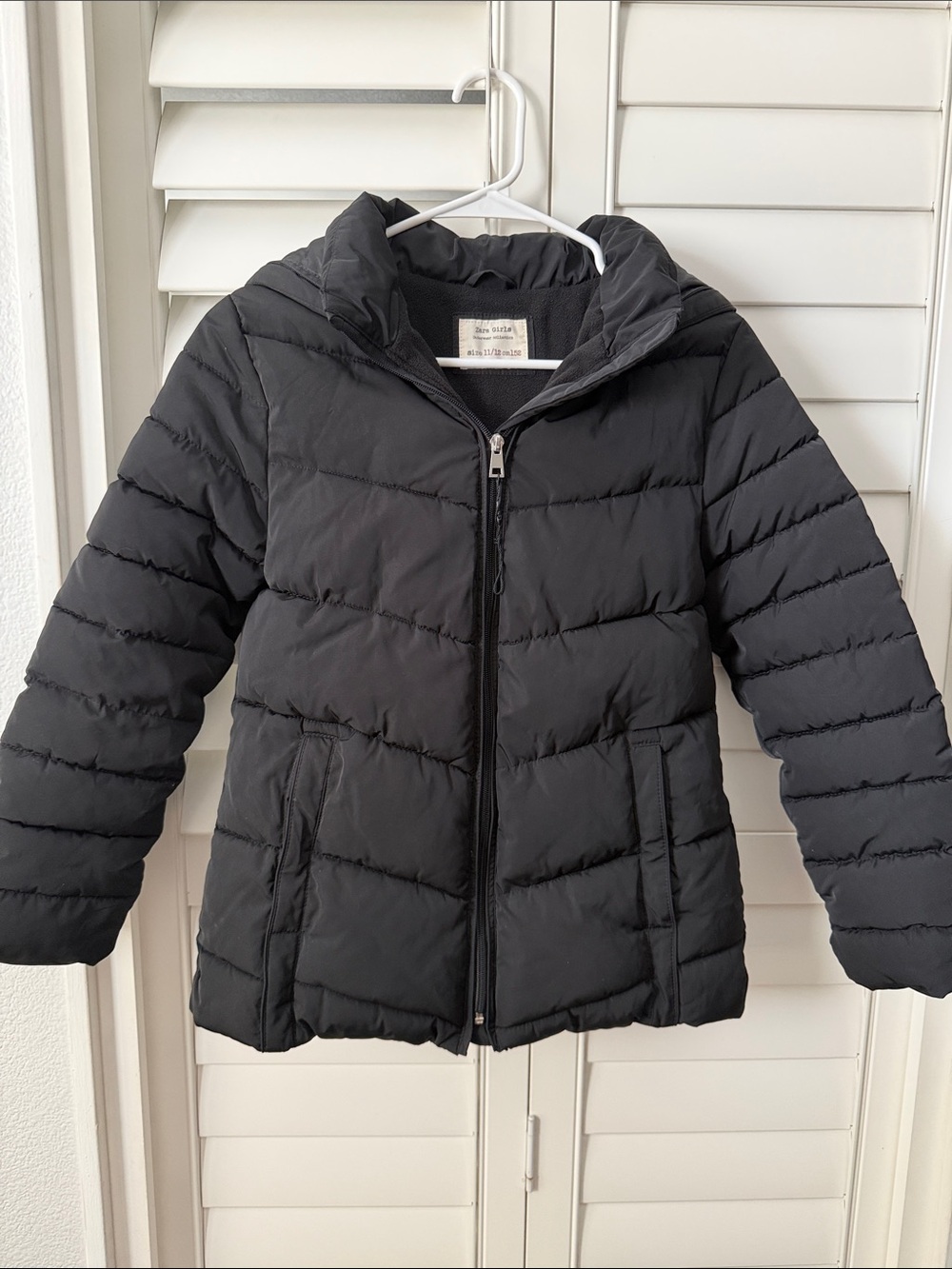 Zara Girls Black Puffer Jacket